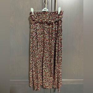 Orange Creek ditsy floral midi skirt